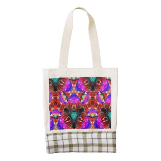 Strange abstract pattern zazzle HEART tote bag