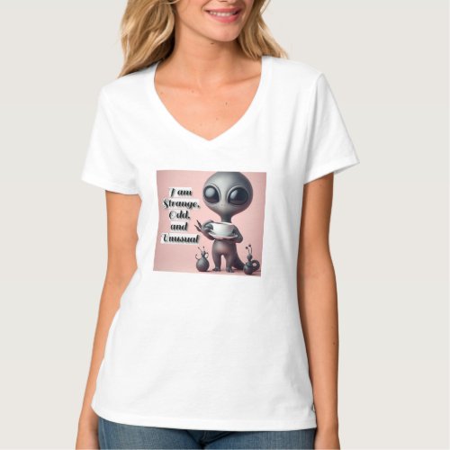 Strange and Odd Ladys T_shirt 