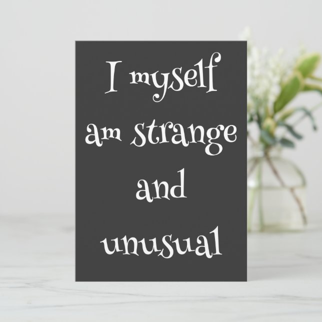 Strange and Unusual Holiday Card – Gothic  (Standing Front)