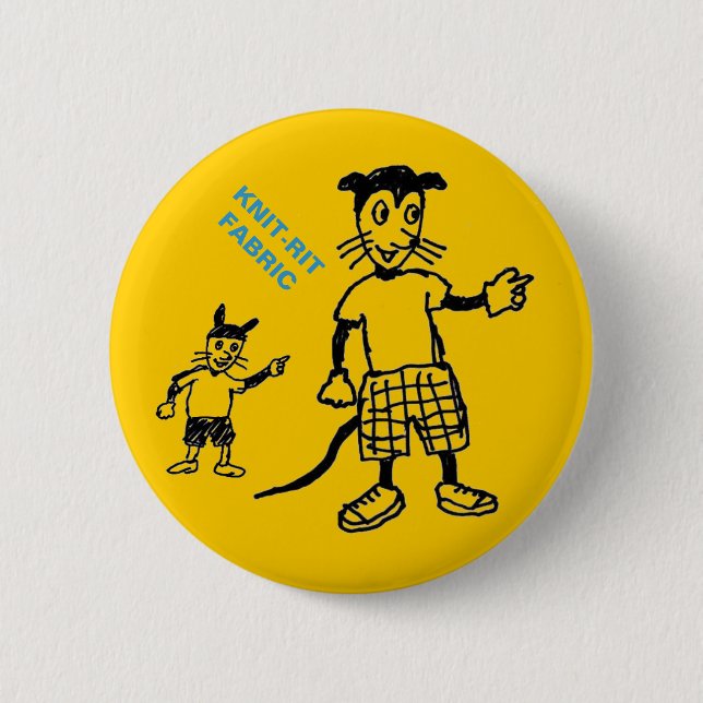 Strange animals button (Front)