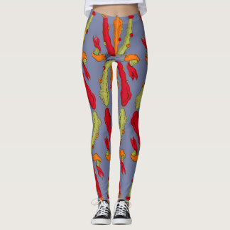 strange bunch print leggings