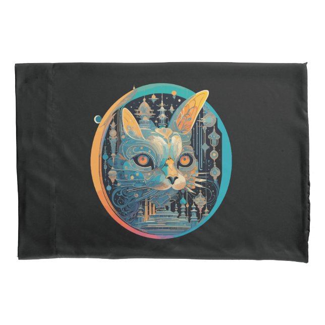 Strange Cat Staring at Your Headlights Pillow Case (Front)