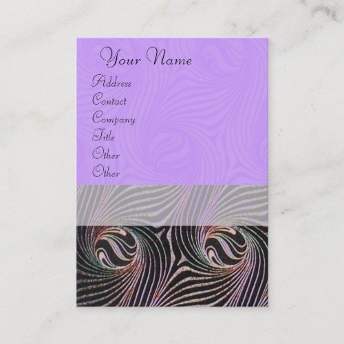 STRANGE CIRCLES AND SWIRLS Purple Brown Abstract Business Card