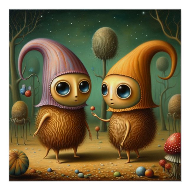 Strange creatures poster (Front)
