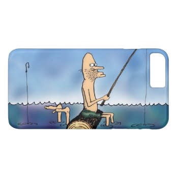 Strange Day Fishing Cartoon Iphone 8 Plus/7 Plus Case by BastardCard at Zazzle