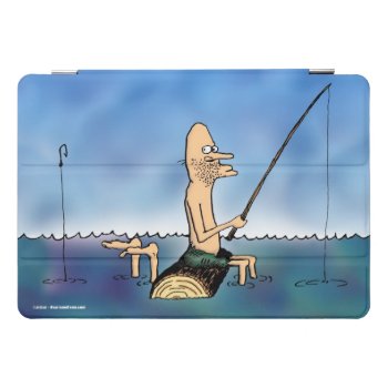 Strange Day Fishing Funny Cartoon Ipad Pro Cover by BastardCard at Zazzle