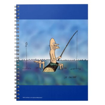Strange Day Fishing Funny Cartoon Notepad Notebook by BastardCard at Zazzle