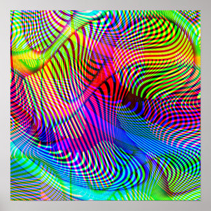 Strange dreams psychedelic light show poster