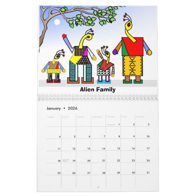 Strange Families 2012 Calendar (Jan 2026)