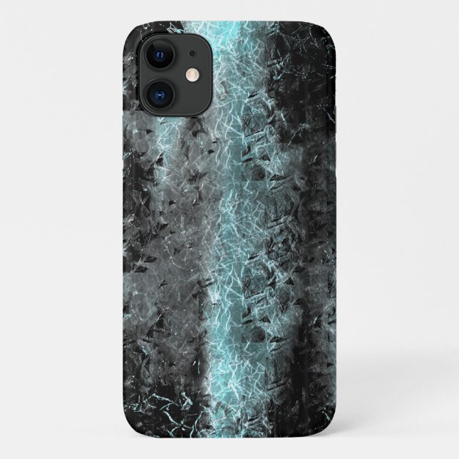 Strange fibrous texture in clear blue and black Case-Mate iPhone case (Back)