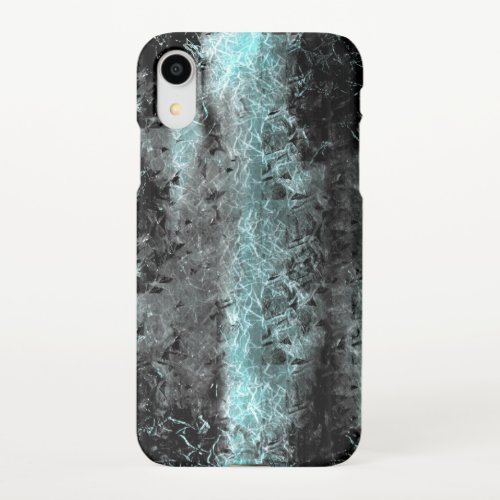 Strange fibrous texture in clear blue and black iPhone XR case