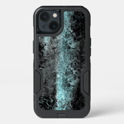 Strange fibrous texture in clear blue and black iPhone 13 case