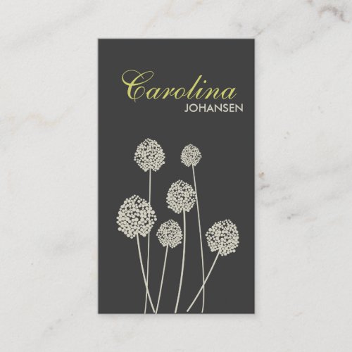 STRANGE FLOWERS TAN/GRAY Business Card