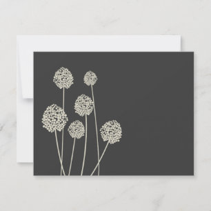 Strange Flowers Tan/Gray Personal Stationery/Notec Note Card