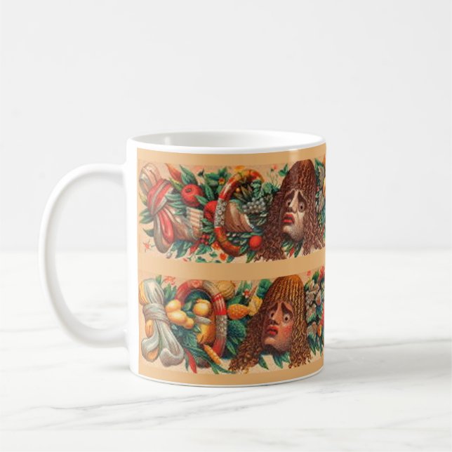 strange heads coffee mug (Left)
