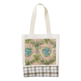 strange multicolored pattern zazzle HEART tote bag
