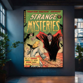 Strange Mystery Vintage Horror Comics Framed Art
