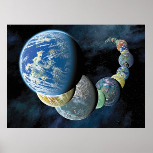 Strange New Worlds Alien Planet Montage Poster