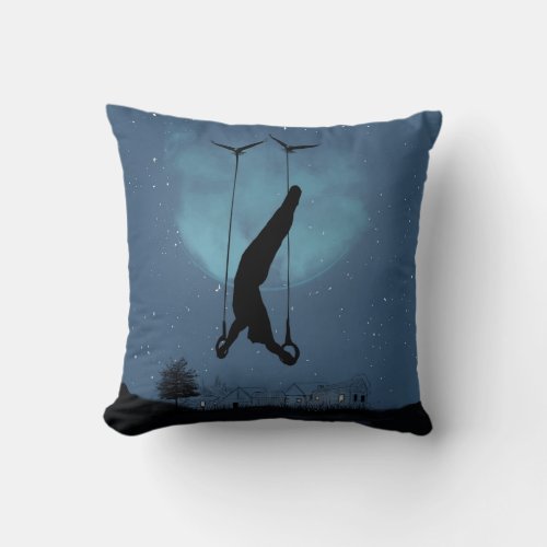 Strange night throw pillow