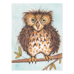 Strange Owl Postcard