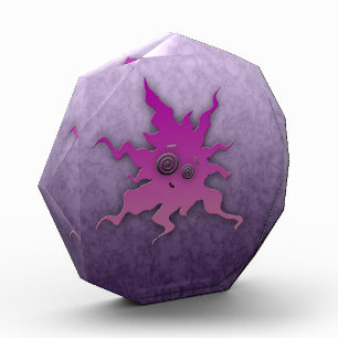 Strange Purple Creature Acrylic Faceted Block