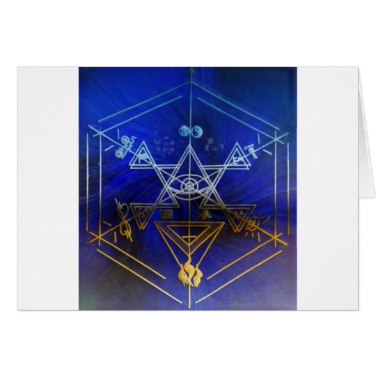 Strange Symbols Blue Card