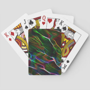 Strange tangle of colored lines poker cards