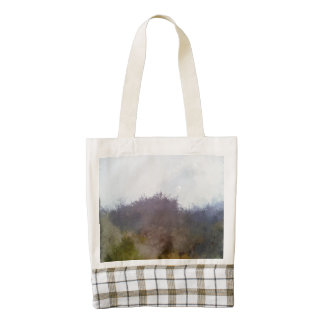 Strange unique landscape zazzle HEART tote bag
