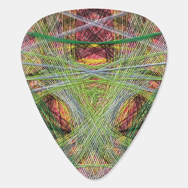 Strange unique pattern guitar pick (Back)