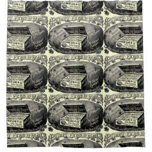 Strange vintage potato advert shower curtain