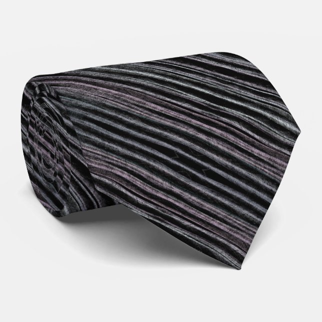 Strange Waves Pattern With Soft Pastel Colors Neck Tie (Rolled)