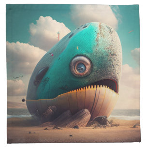 Strange Whale Cloth Napkin