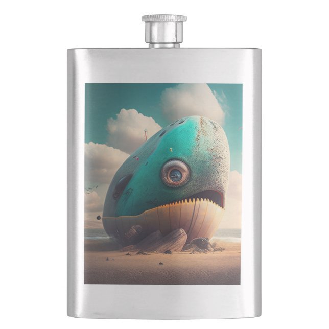 Strange Whale Flask (Front)
