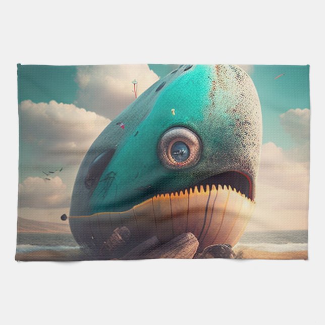 Strange Whale Kitchen Towel (Horizontal)