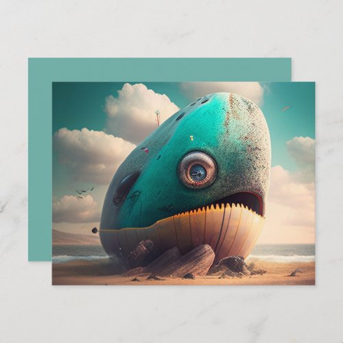 Strange Whale Note Card