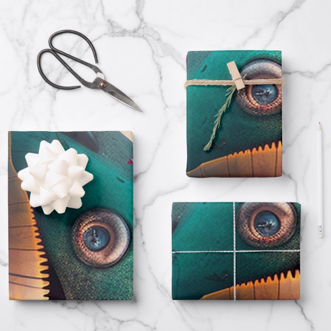 Strange Whale Wrapping Paper Sheets (Front)