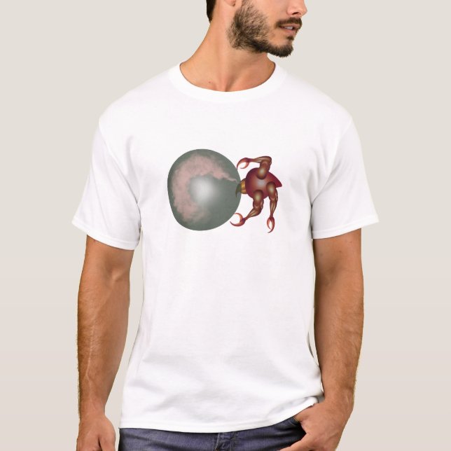 Strange wingless bird sniffing bubble T-Shirt (Front)
