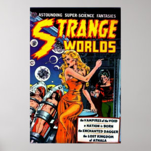 Strange Worlds - Astounding Super-Science Fantasy Poster
