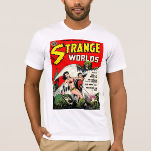 STRANGE WORLDS Cool Vintage Comic Book Cover Art T-Shirt