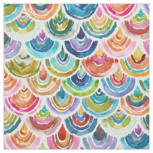 STRANGEBOW Rainbow Fish Scale Bold Print Fabric