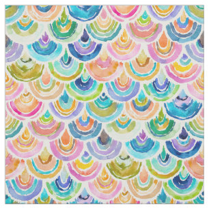 STRANGEBOW Rainbow Watercolor Fish Scale Fabric