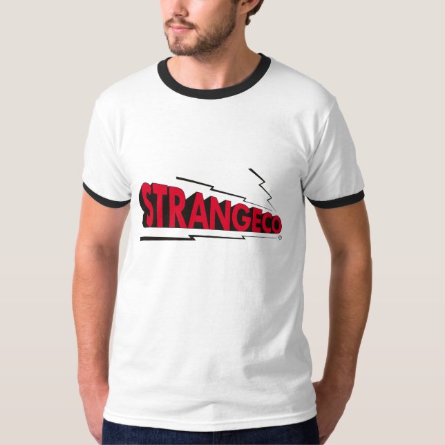 STRANGECO LOGO Ringer Tee (Red/Black) (Front)