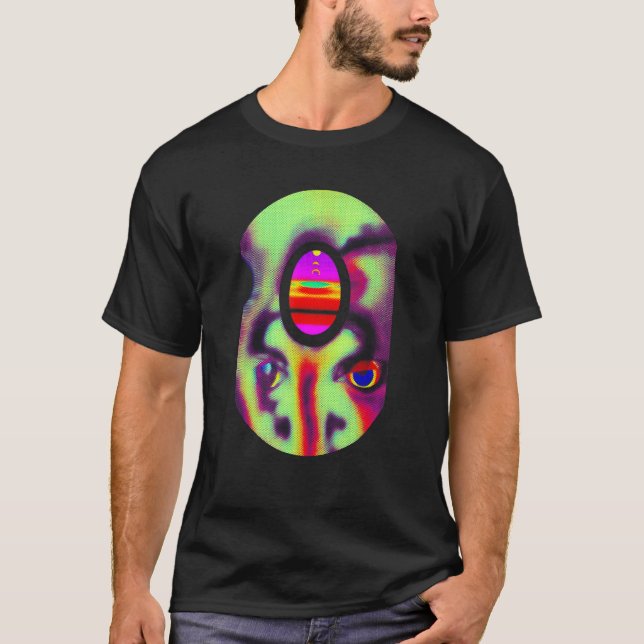 Strangecore Weirdcore Aesthetic Creepy Eyes T-Shirt (Front)