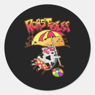 Stranger Dustin Love Roast Beef Beach Cow Tv Parod Classic Round Sticker