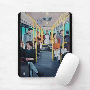 Stranger on the Bus Painting by Alfred Fox Mouse Pad