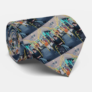 Stranger on the Bus Painting by Alfred Fox Neck Tie