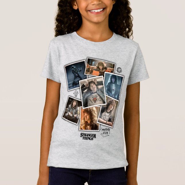 Stranger Things Eddie Munson Scrapbook Photos T-Shirt (Front)