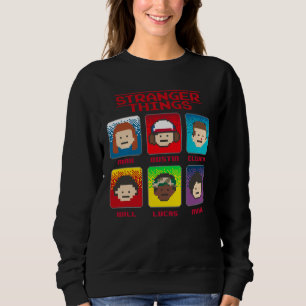 Stranger Things Group Shot 8-Bit Box Up Sweatshirt