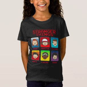 Stranger Things Group Shot 8-Bit Box Up T-Shirt