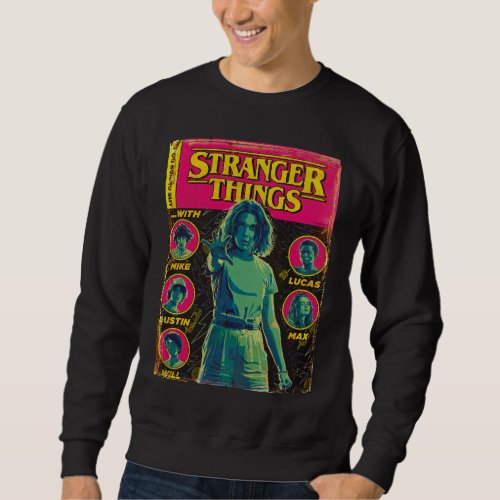 Stranger Things Group Shot Comic Cover Sweatshirt